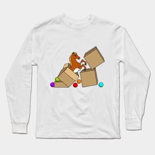 Little horse is jumping out of a box Long Sleeve T-Shirt